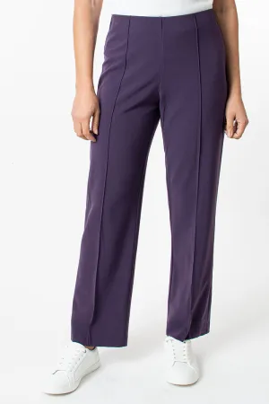 29in Straight leg pull on trouser - Plum