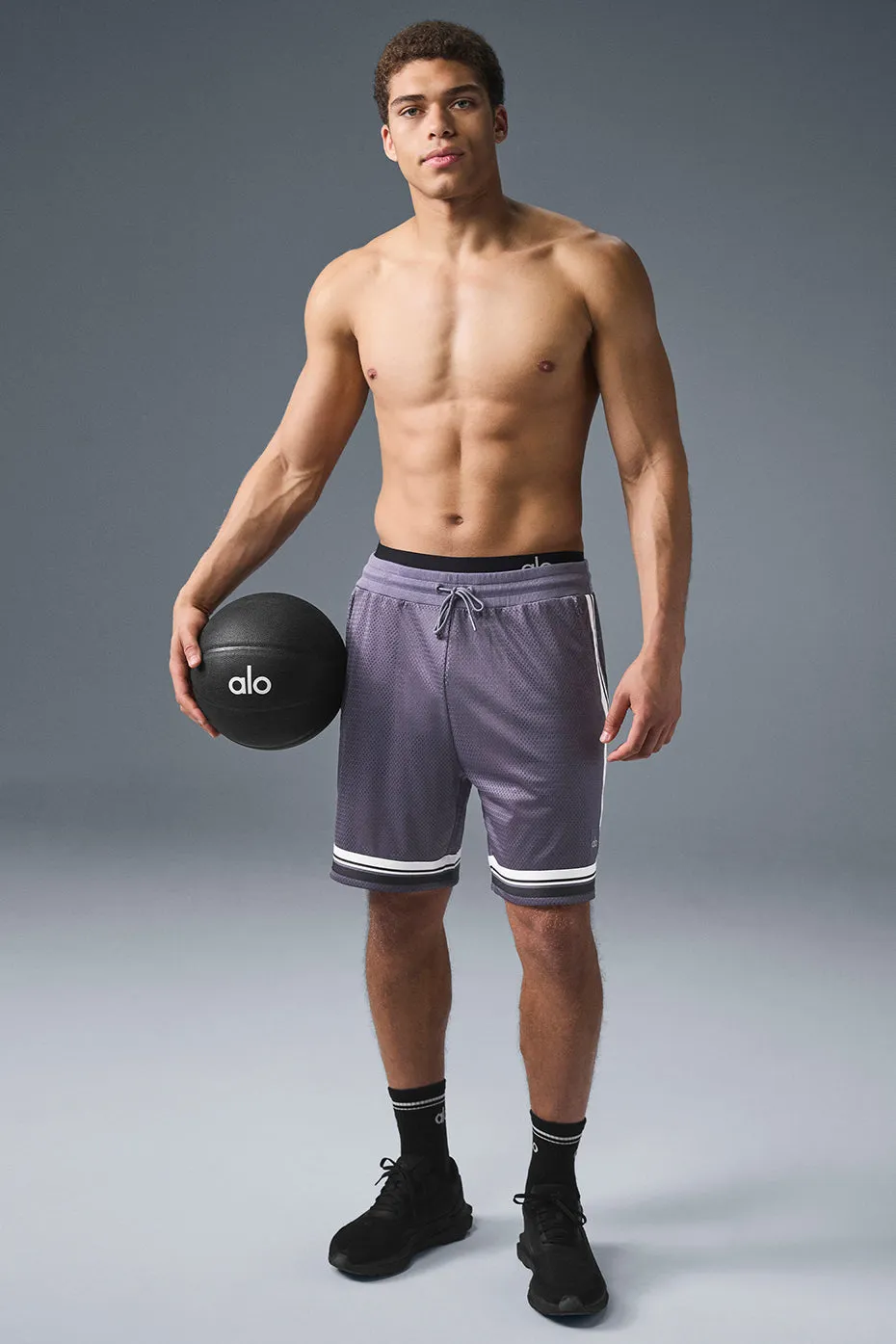 7" Key Mesh Basketball Short - Italian Plum