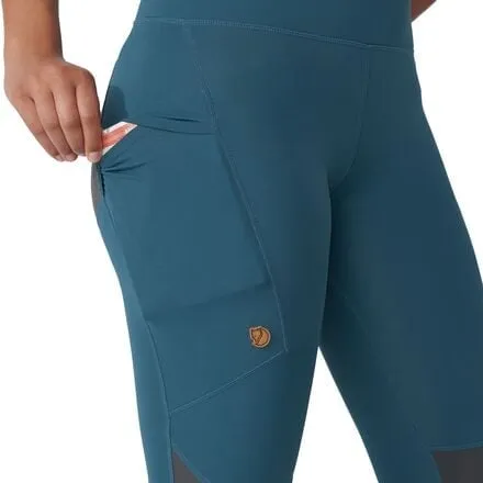 Abisko Pro Women's Fjallraven Hiking Tights, Indigo Blue/Iron Gray