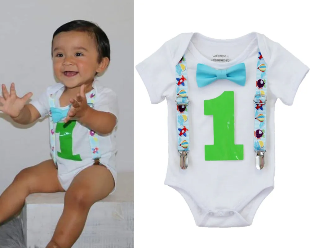 Airplane First Birthday Outfit Baby Boy - Plane Theme Shirt