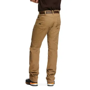 Ariat 10030239 Field Khaki Rebar M4 Low Rise DuraStretch Made Tough Stackable Straight Leg Pant