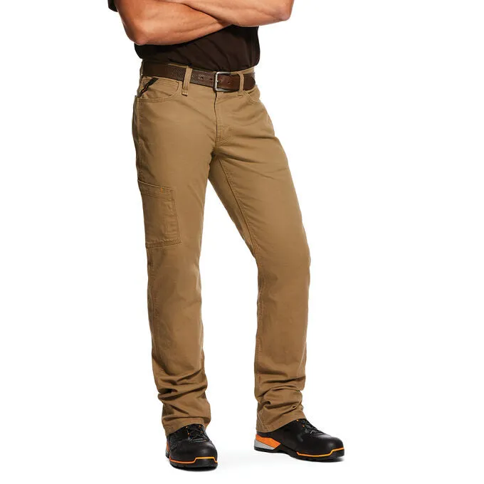 Ariat 10030239 Field Khaki Rebar M4 Low Rise DuraStretch Made Tough Stackable Straight Leg Pant