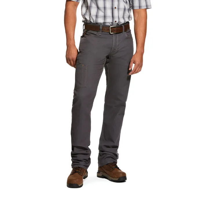 Ariat 10030250 Gray Rebar M4 Low Rise DuraStretch Made Tough Stackable Rebar Straight Leg Pant