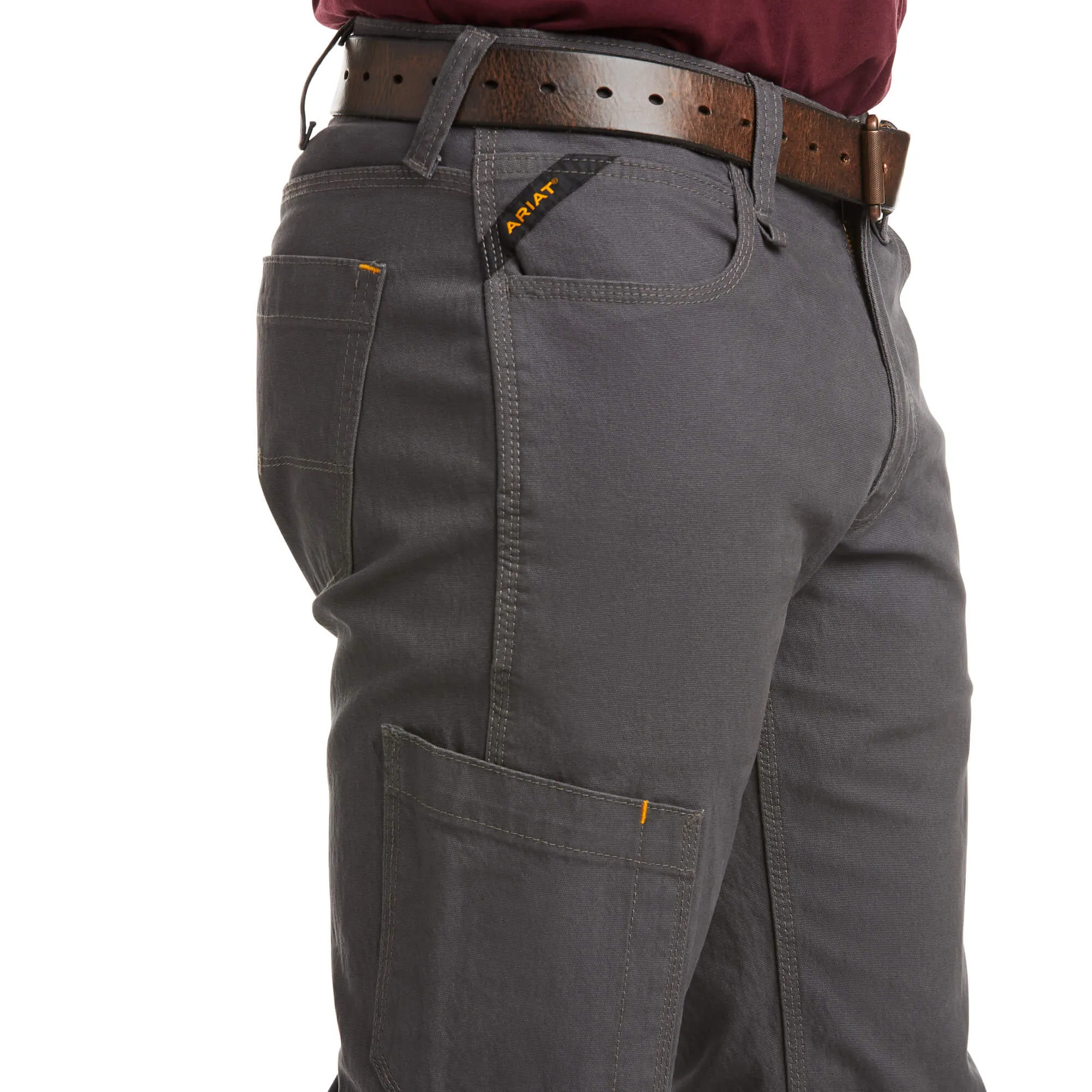 Ariat 10030250 Gray Rebar M4 Low Rise DuraStretch Made Tough Stackable Rebar Straight Leg Pant