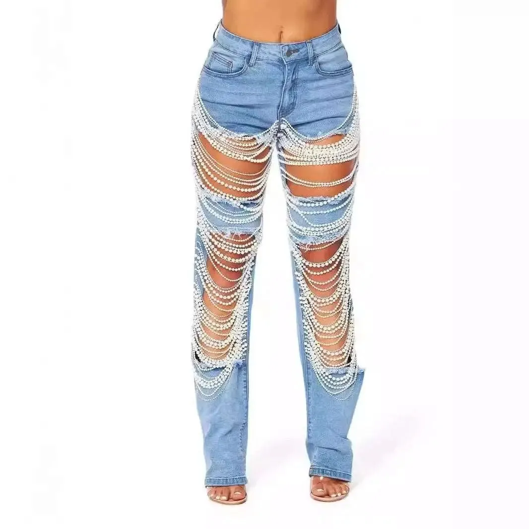 Bead Chain Jeans