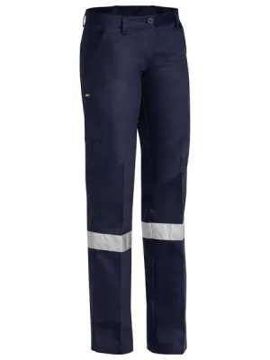 Bisley Ladies Drill Pant 3m Reflective Tape (BPL6007T)