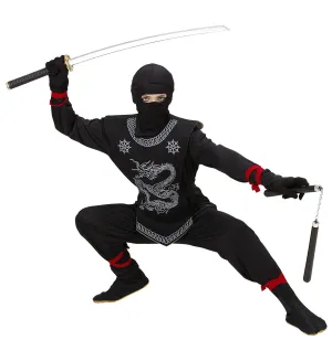 Black Dragon Ninja Costume Boys