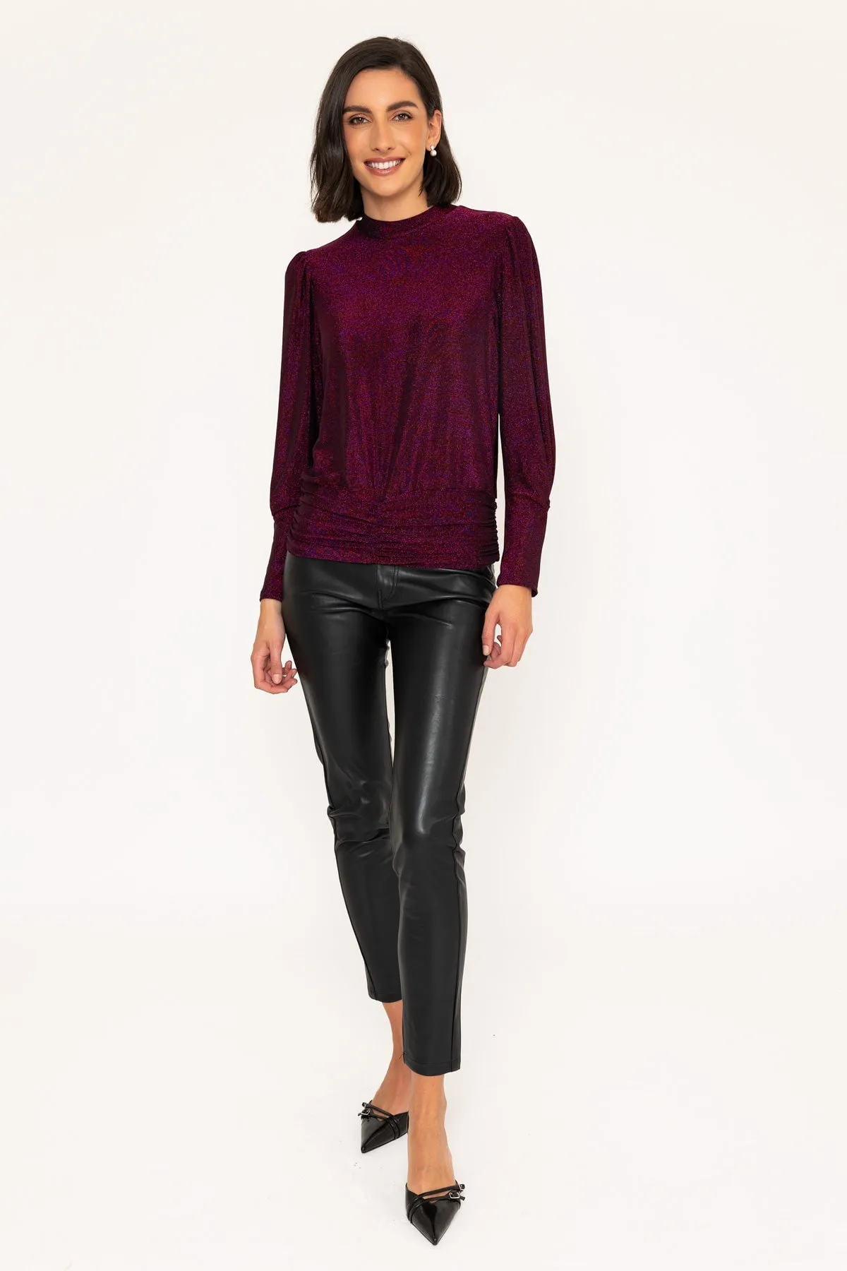 Black Faux Leather Trousers