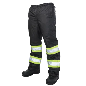 Black Pull-On Poly Oxford Insulated Safety Pant by Tough Duck - Style S614