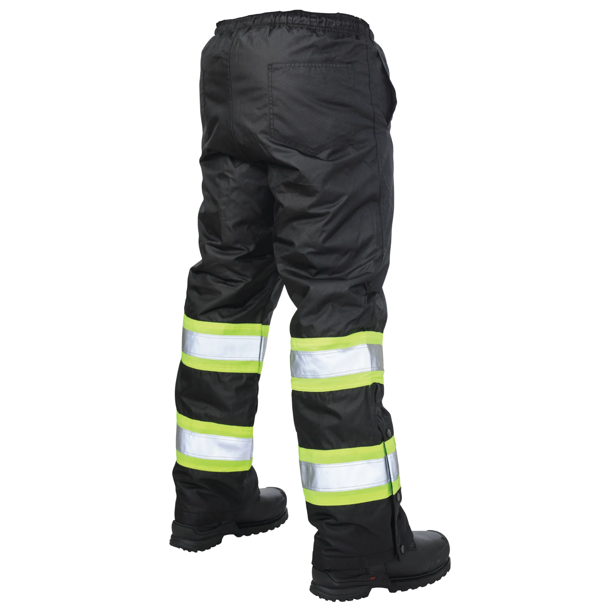 Black Pull-On Poly Oxford Insulated Safety Pant by Tough Duck - Style S614