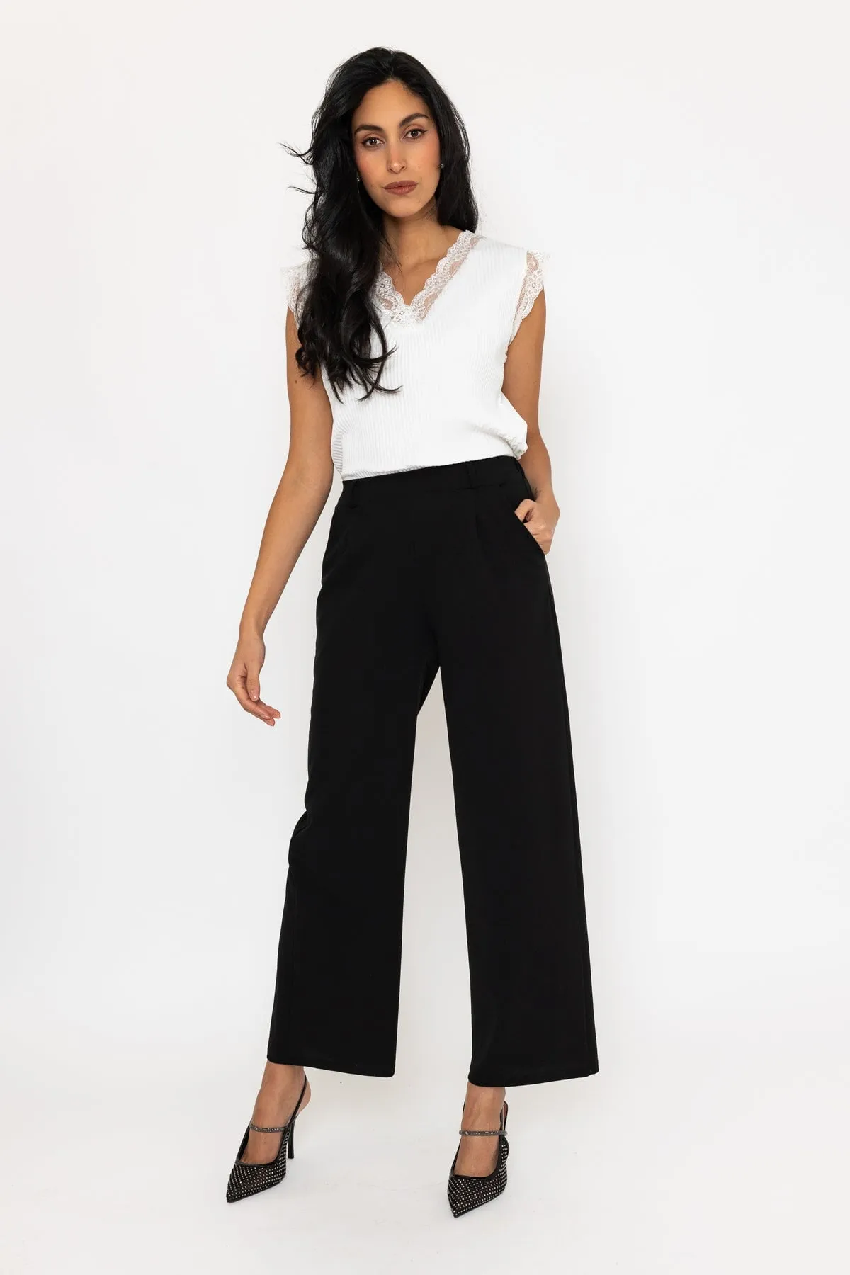 Black Wide Leg Trousers