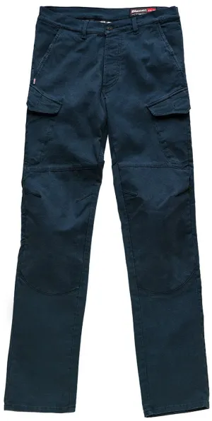 Blauer Stuart Cargo Canvas Motorcycle Textile Pants with Hip Protection blue