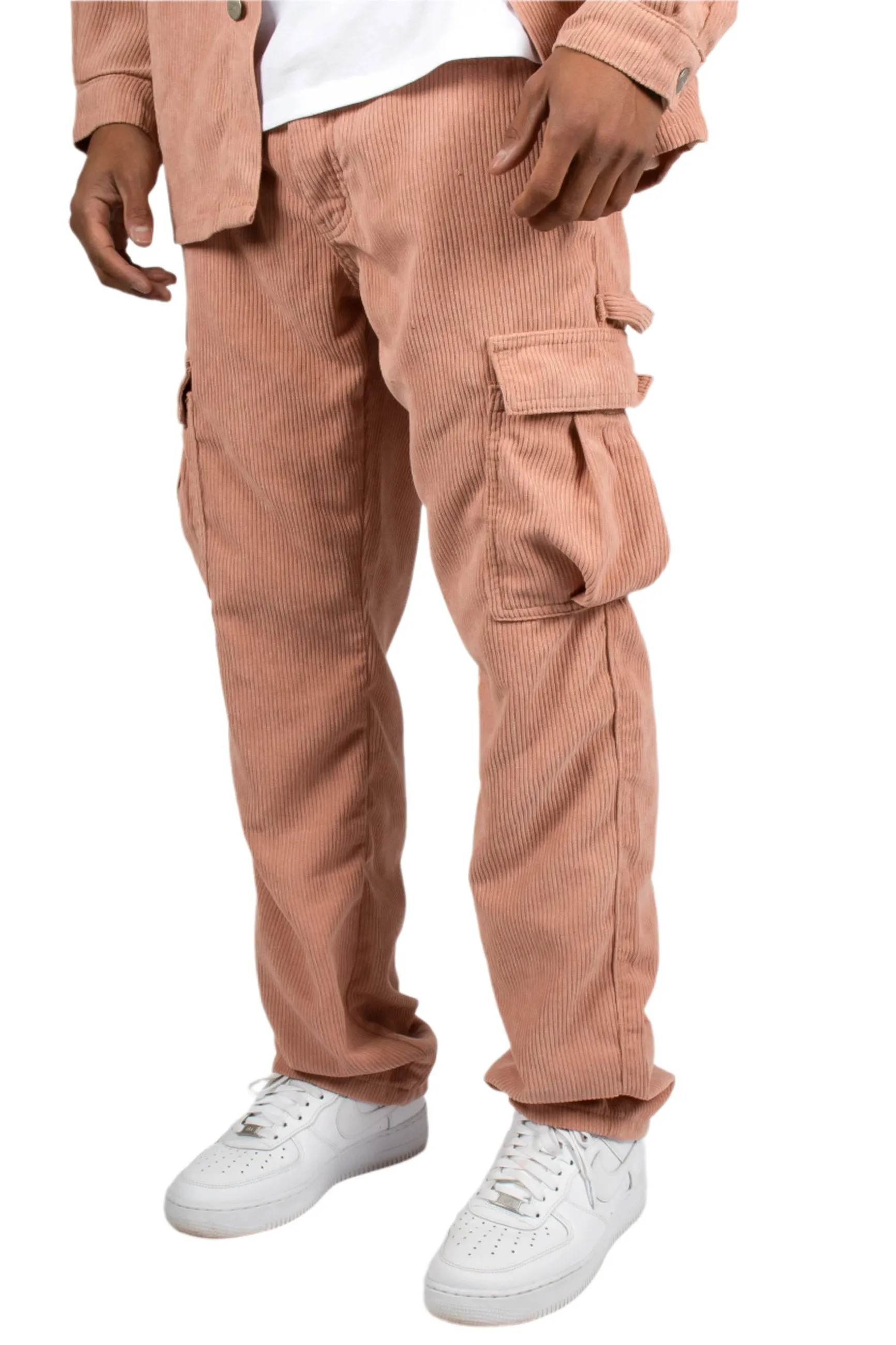 Blush Pink Corduroy Utility Cargo