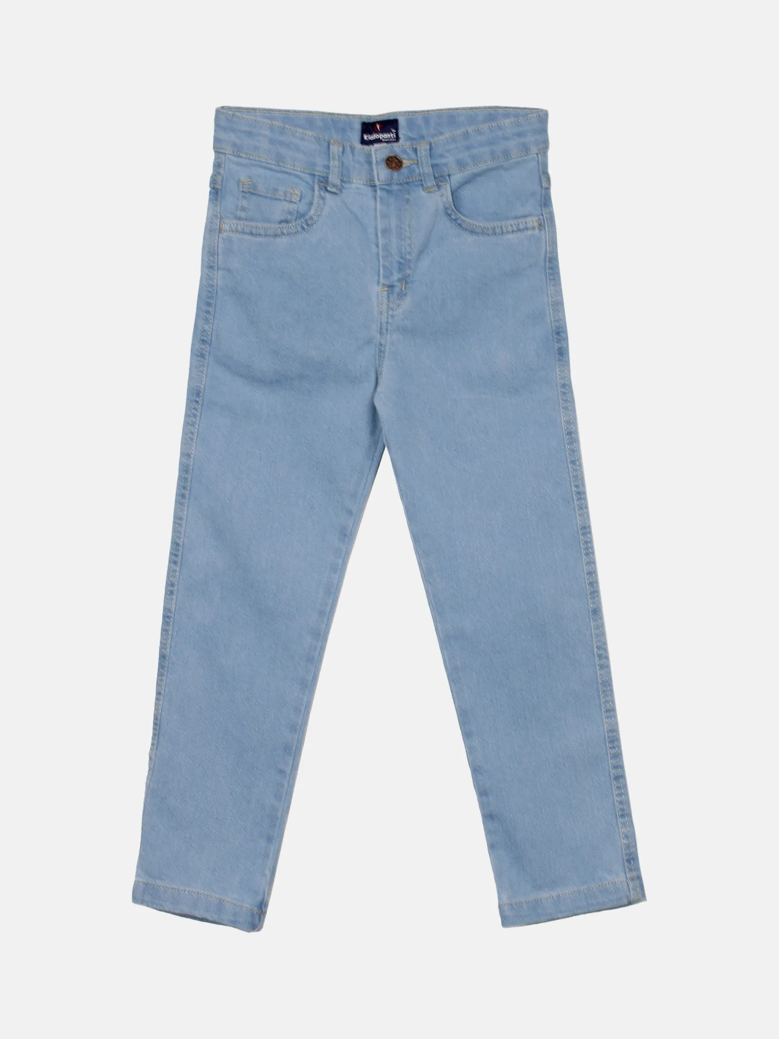 Boys Denim Full Length Washed Jeans With Stretch