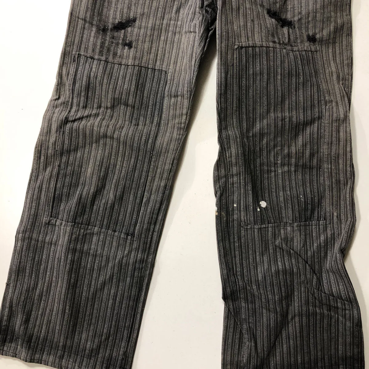 C1920 French Patched Pinstripe Workwear Trousers