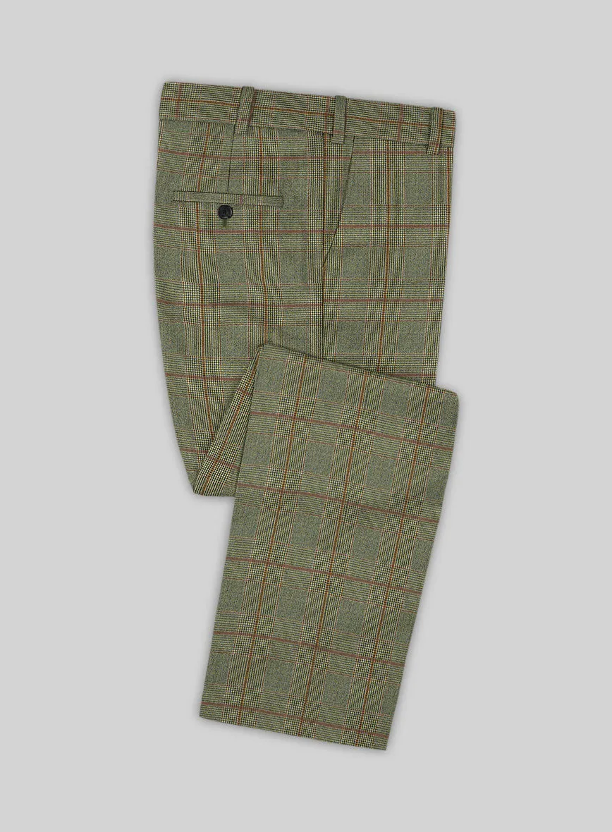 Caccioppoli Omari Glen Green Wool Pants