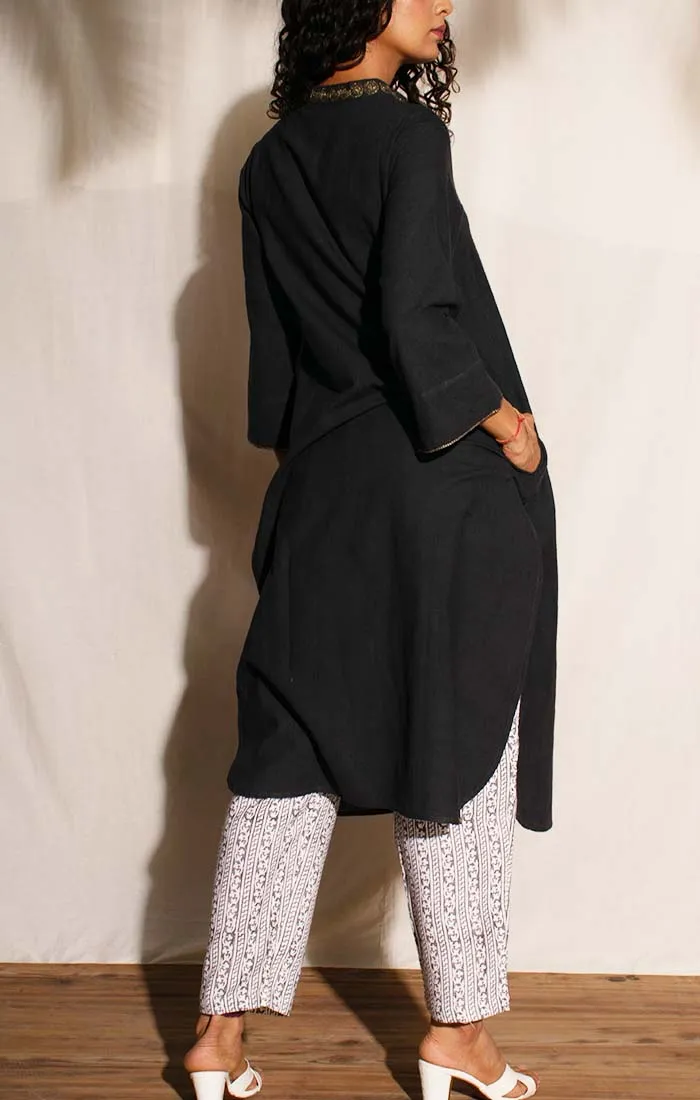 Charcoal Tunic Dress with Pants