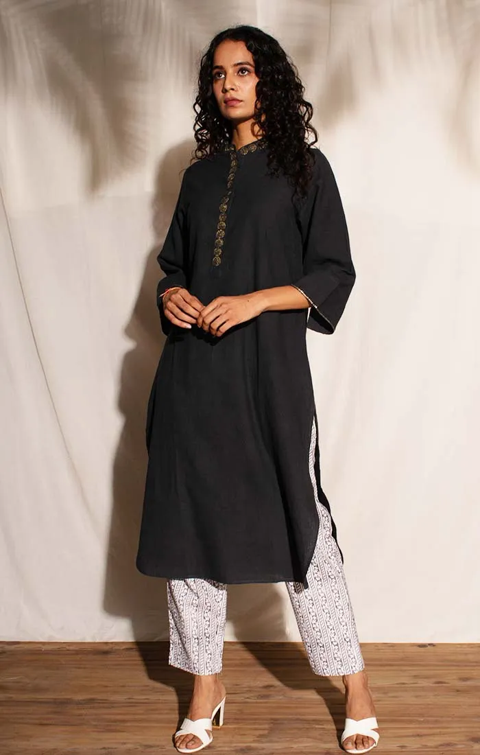 Charcoal Tunic Dress with Pants