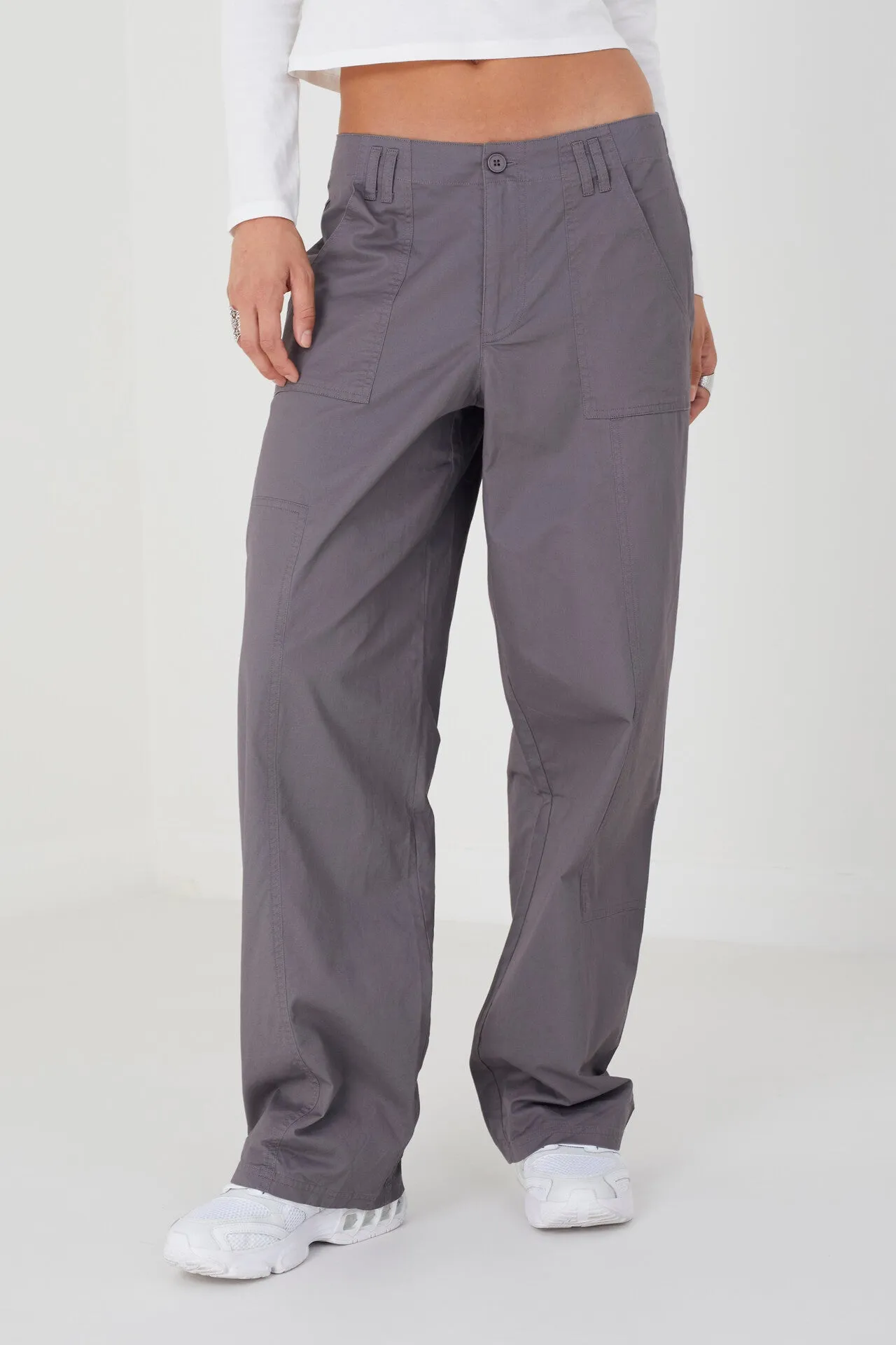 CHARCOAL UTILITY STYLE CARGO TROUSER