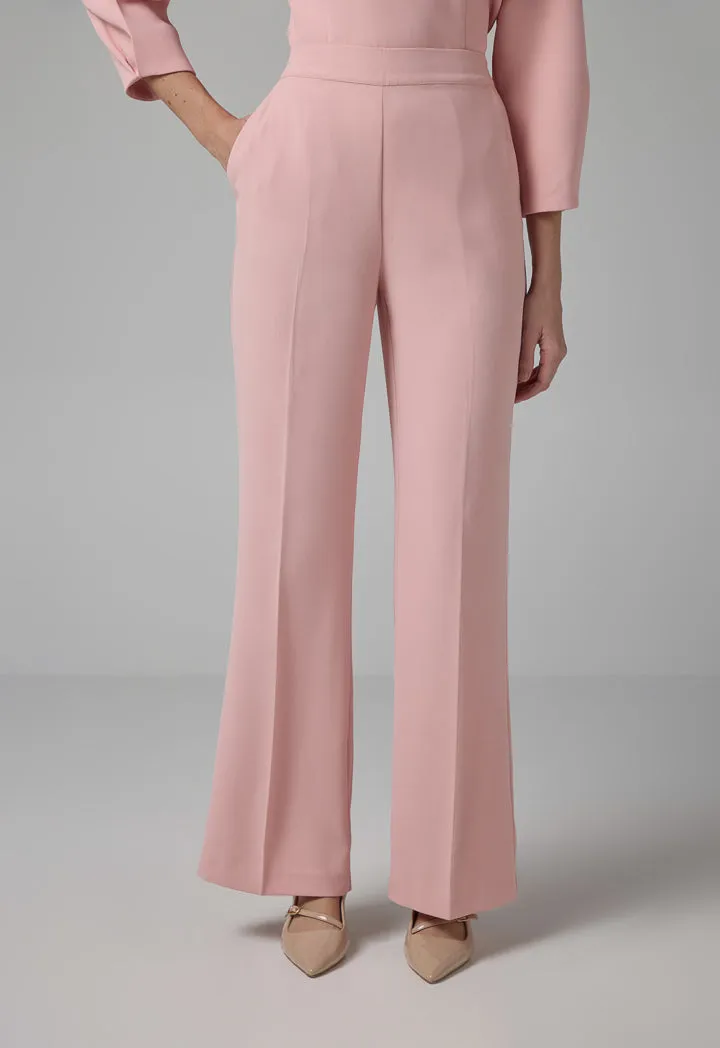 Choice High Low Straight Cut Trousers Blush