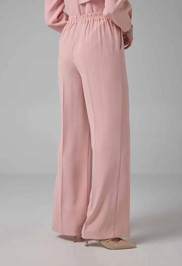 Choice High Low Straight Cut Trousers Blush