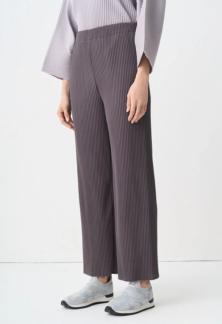 Choice High-Waist Pleated Trousers Grey