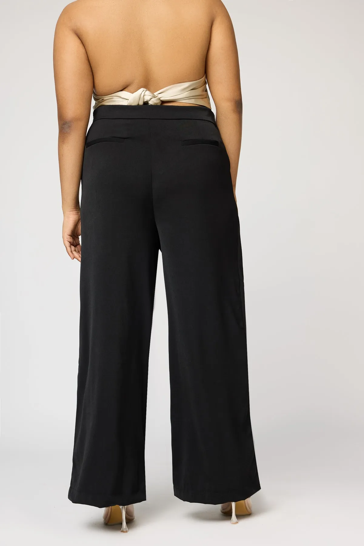 Cinder Black Curve Pareo Korean Pants