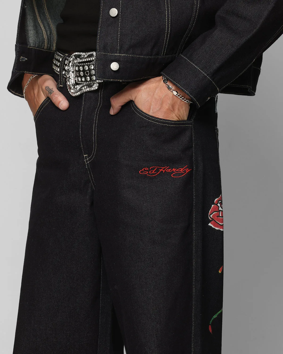 Ed Hardy Denim Jeans Raw Indigo