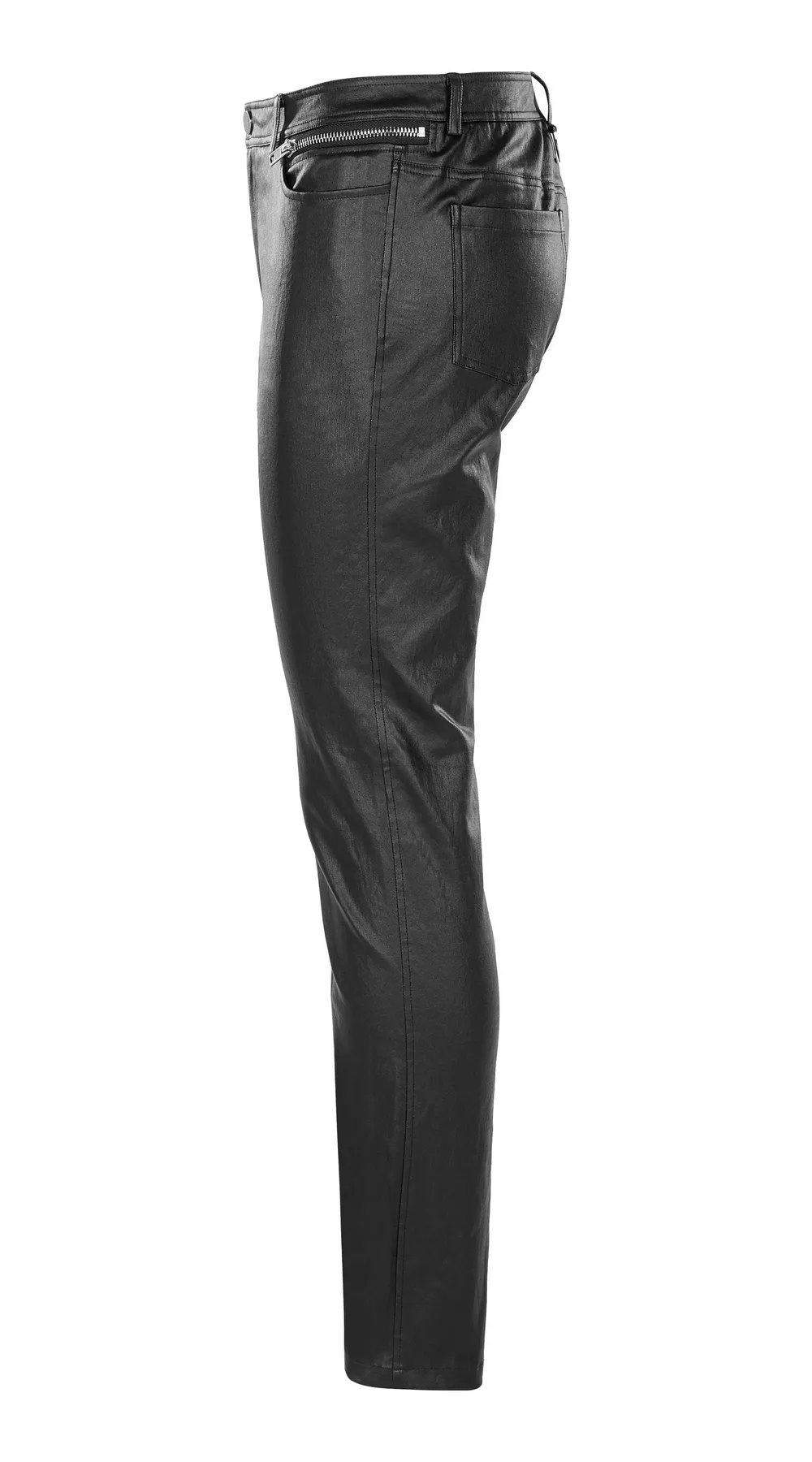 Edgy Punk PU Slim-Fit Fashion Trousers for Men