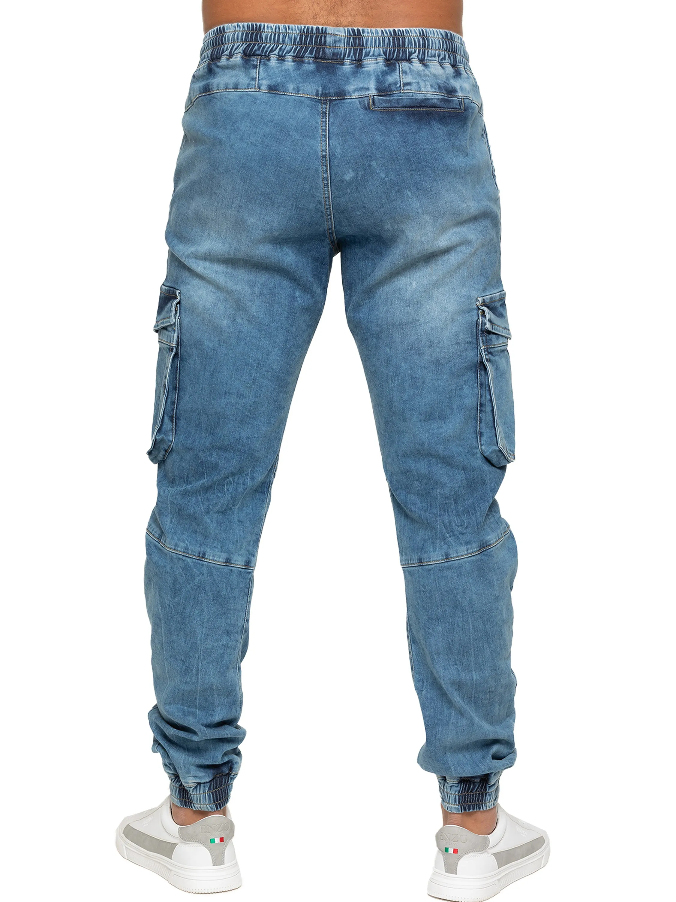 Enzo | Mens Cargo Jogger Jeans