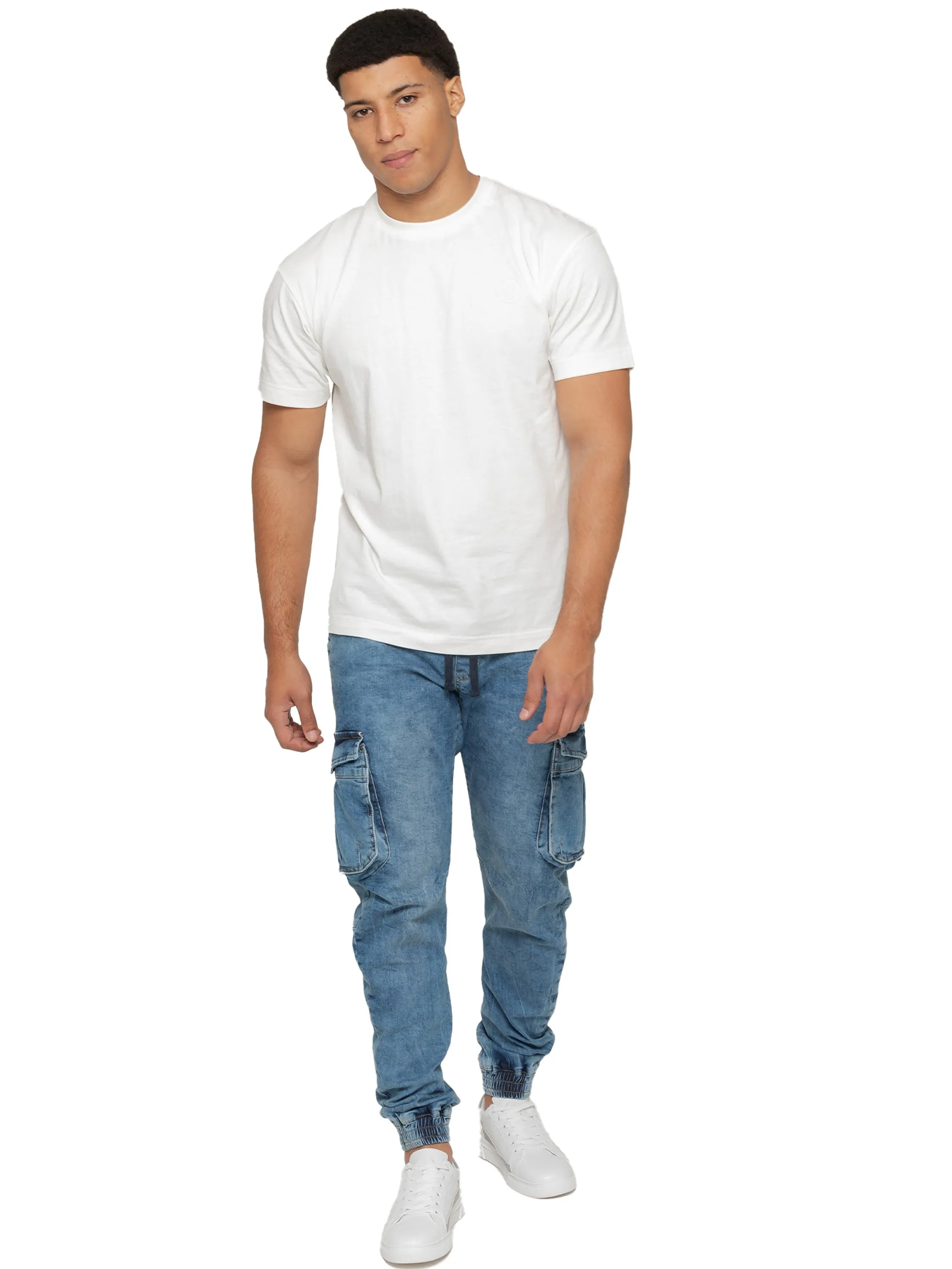 Enzo | Mens Cargo Jogger Jeans