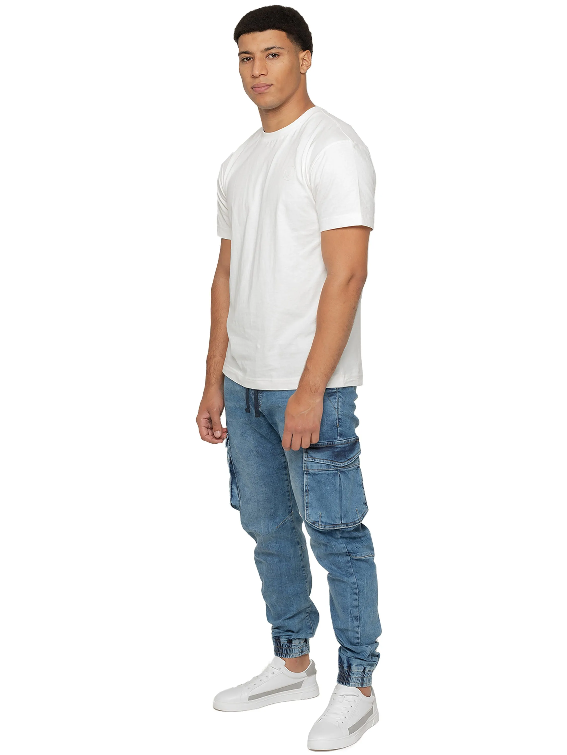 Enzo | Mens Cargo Jogger Jeans