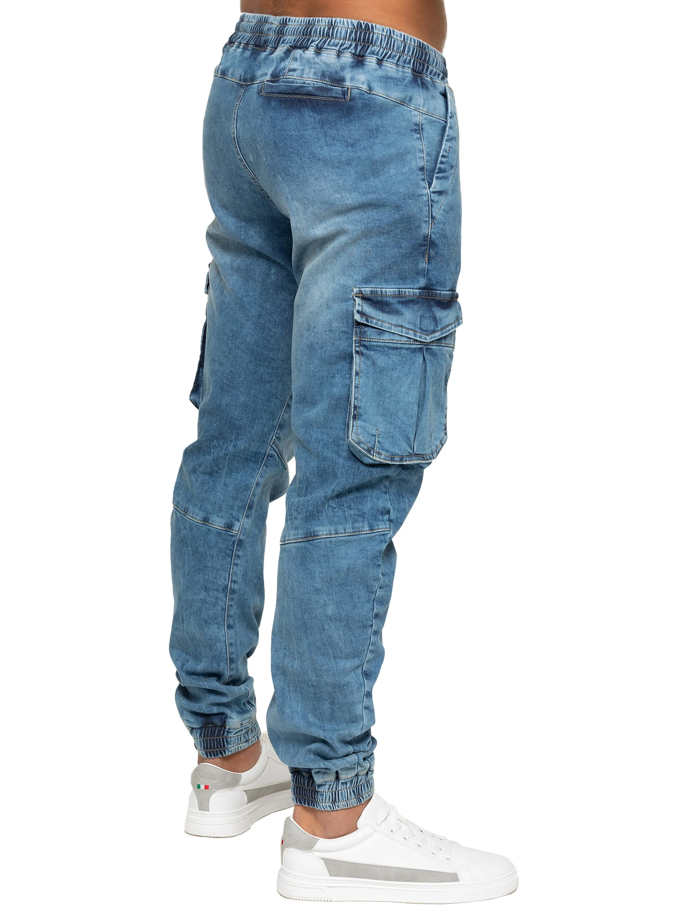 Enzo | Mens Cargo Jogger Jeans