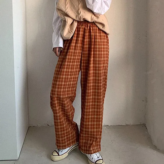 Fashionkova Cozy Up Plaid Trousers