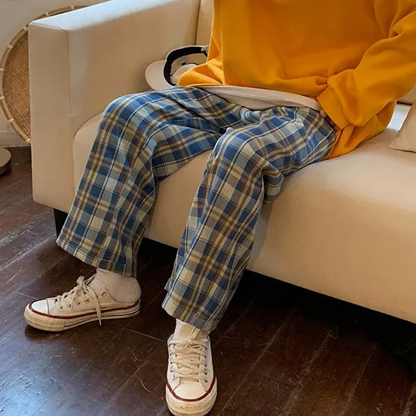 Fashionkova Cozy Up Plaid Trousers