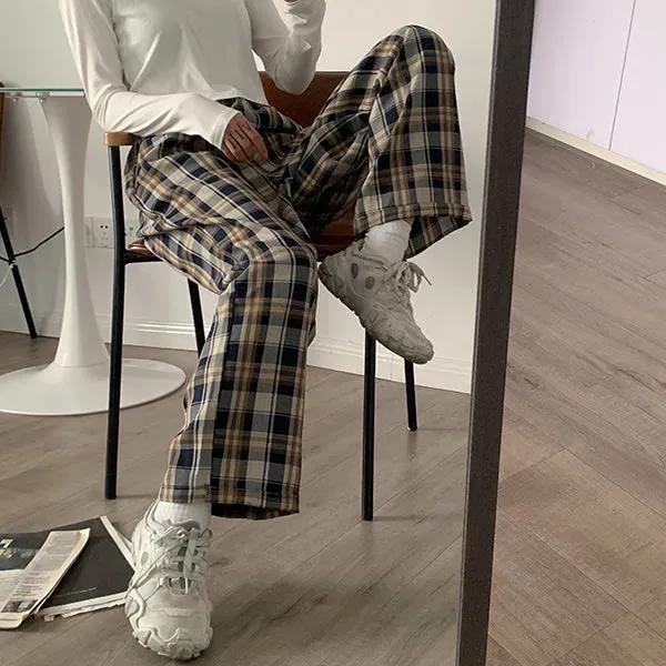 Fashionkova Cozy Up Plaid Trousers