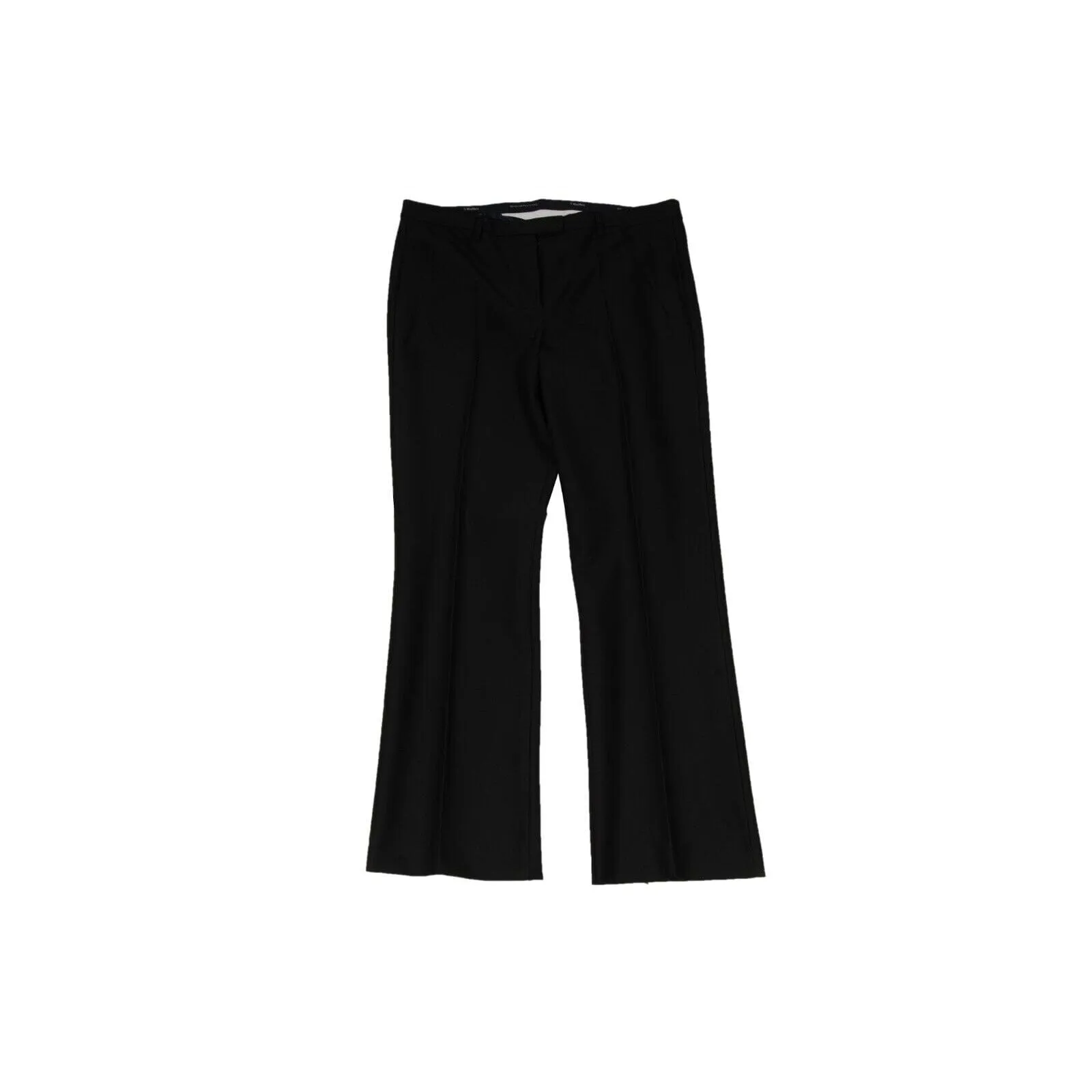 Fatina Pants US 12 IT 46 Black Viscose Cotton Trousers Slacks