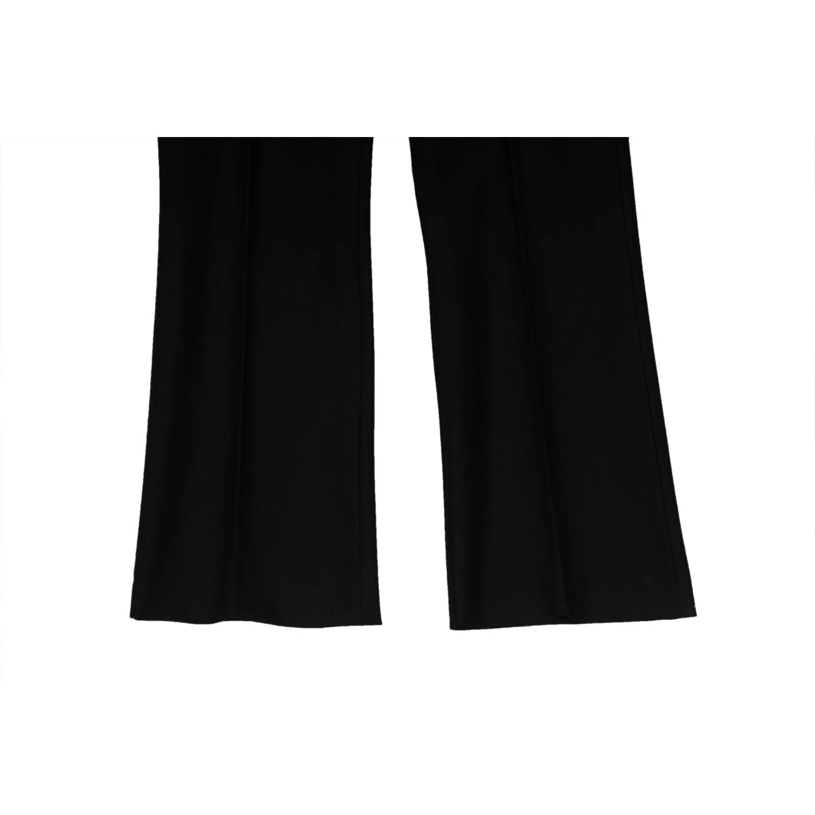 Fatina Pants US 12 IT 46 Black Viscose Cotton Trousers Slacks