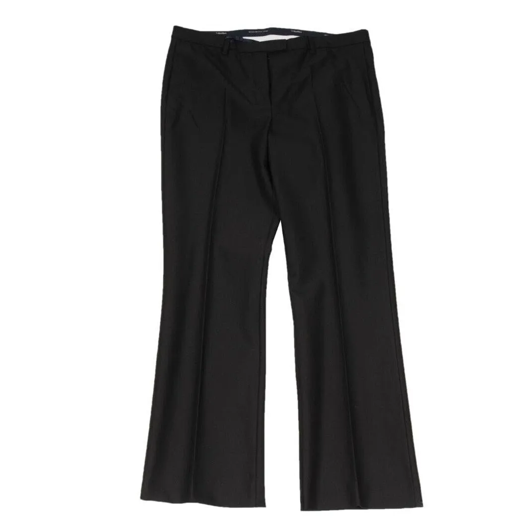 Fatina Pants US 12 IT 46 Black Viscose Cotton Trousers Slacks