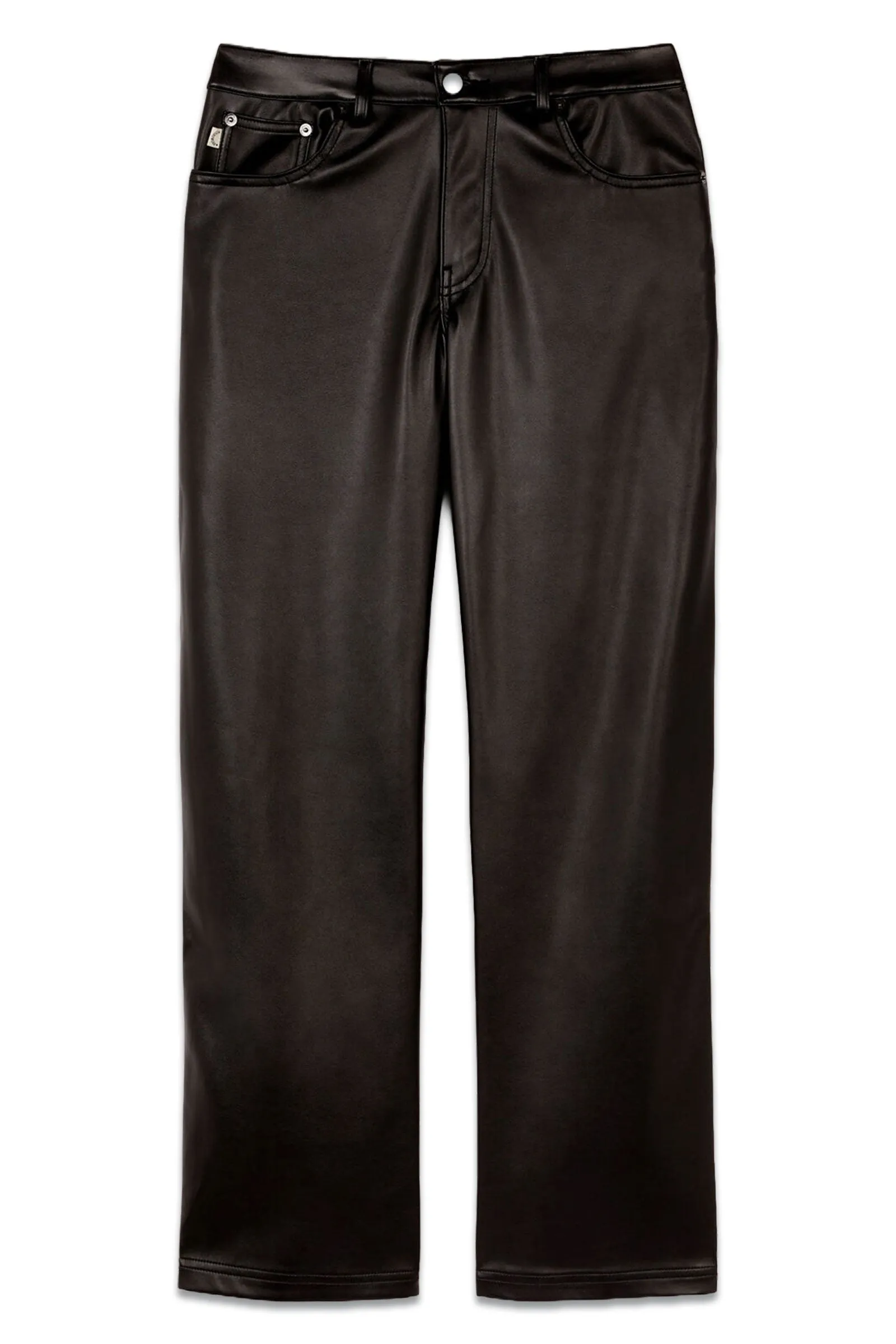 Faux Leather Trousers Black