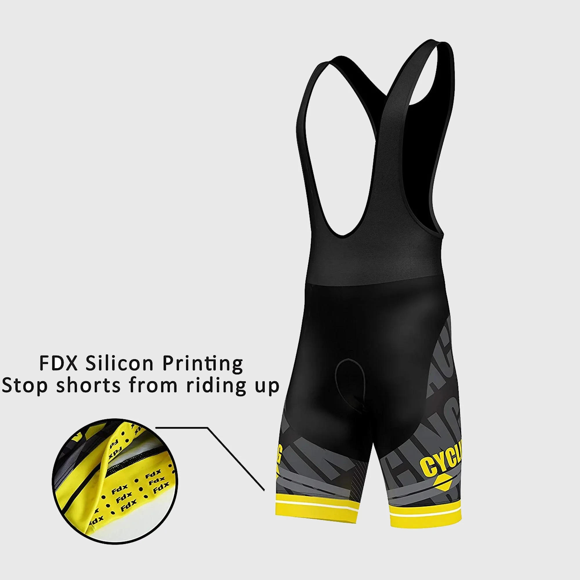 Fdx Core Yellow Men's & Boy's Summer Cycling Bib Shorts