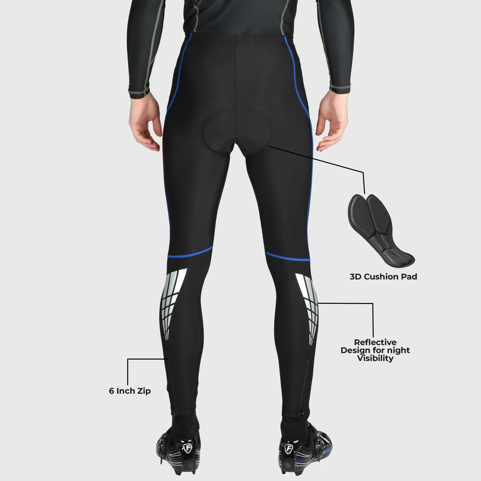 Fdx Heatchaser Blue Men's & Boy's Compression Cycling Tights