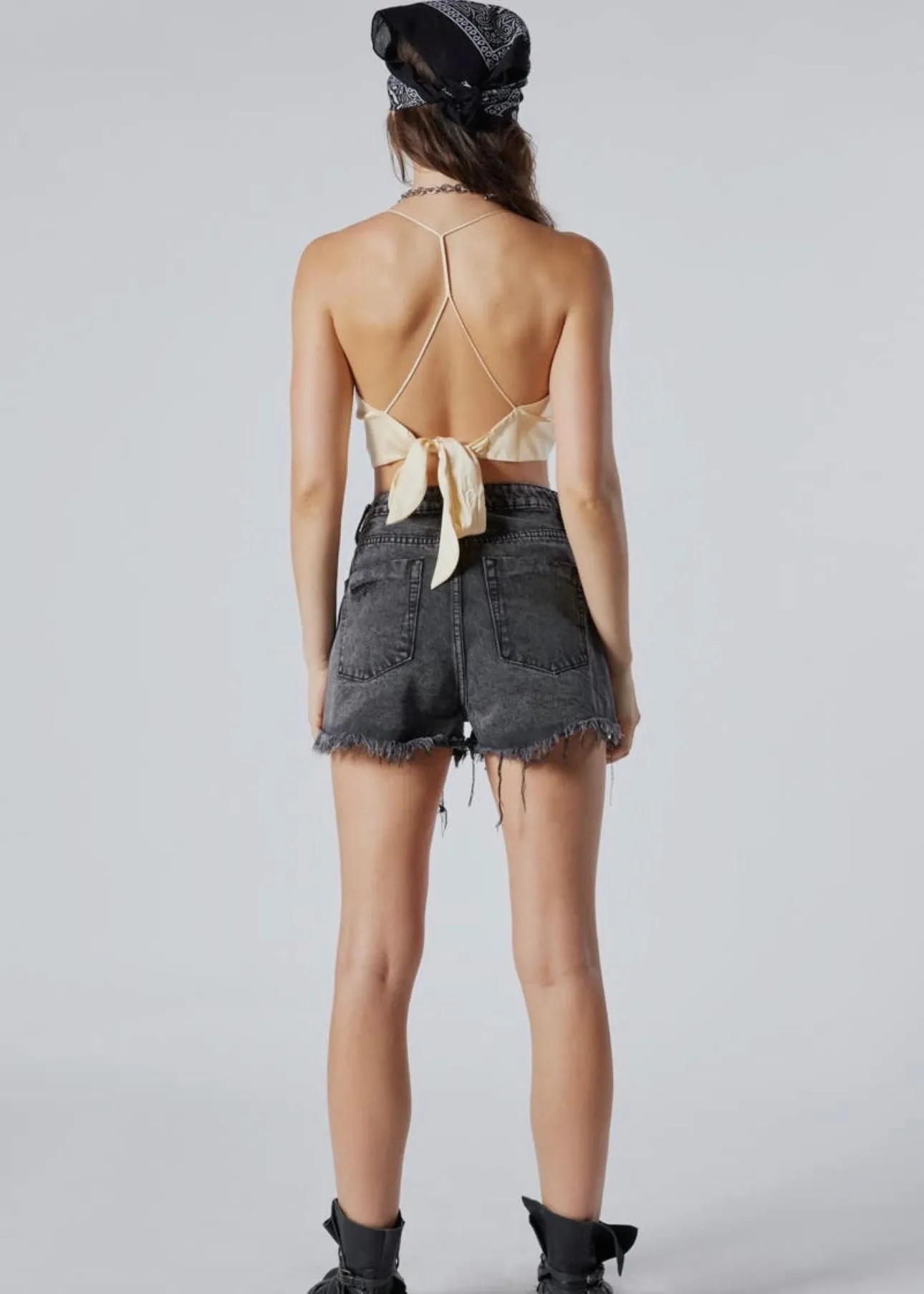 Feelin’ Cheeky Destroyed High Rise Denim Shorts