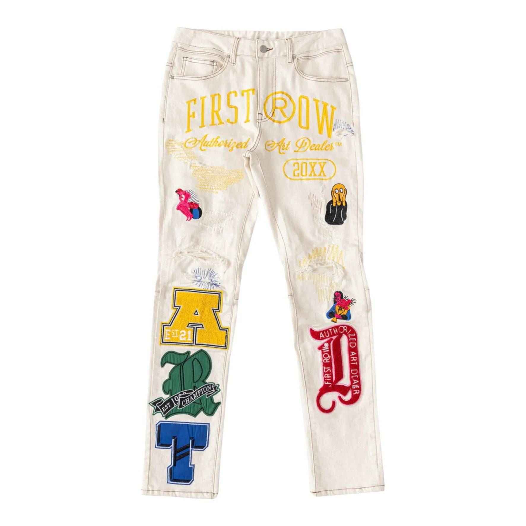 FIRST ROW: Art Dealer Graphic Jeans FRP3110