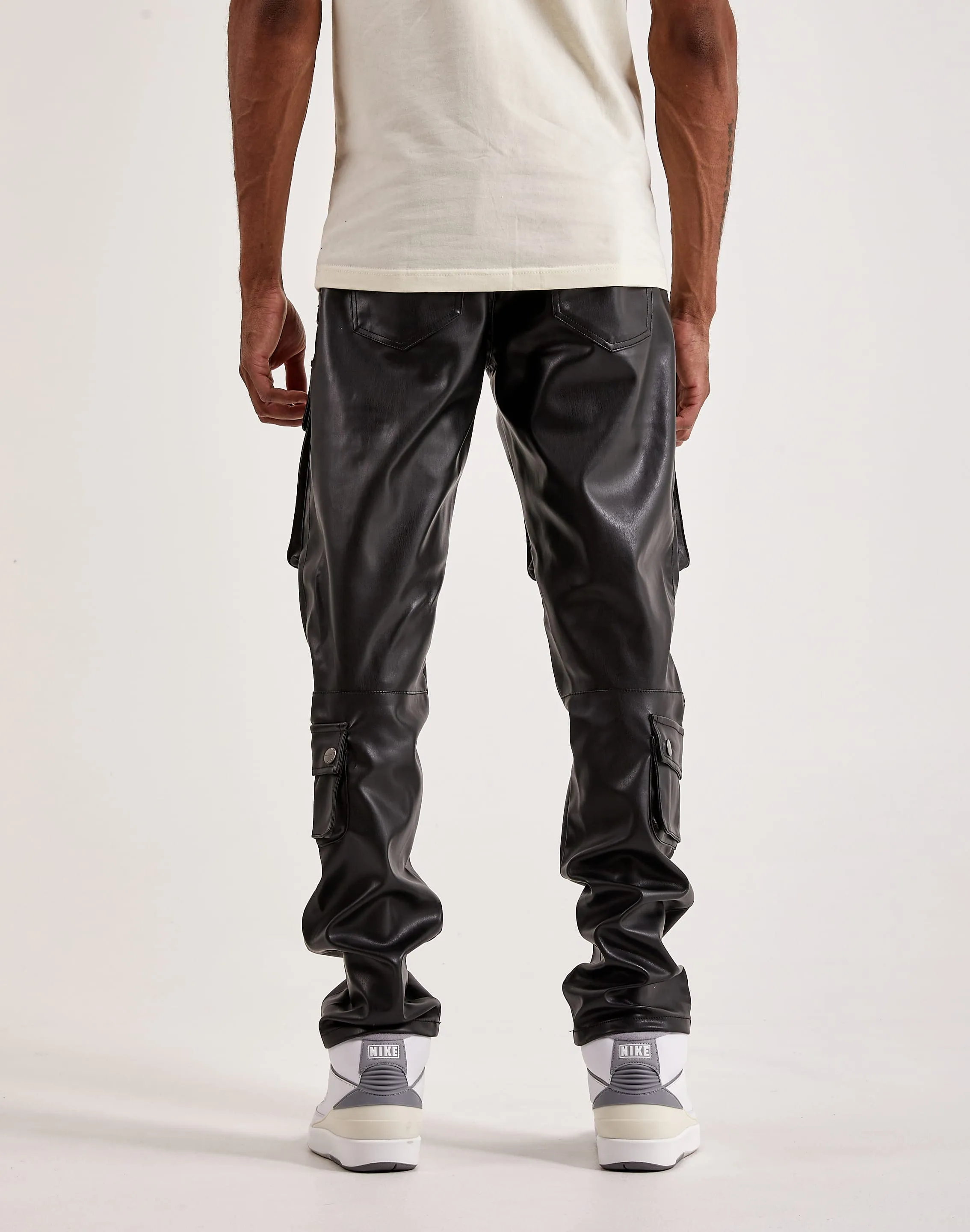 First Row Leather Racing Cargo Pants