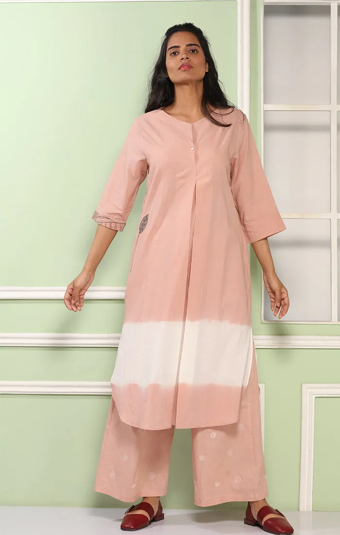 Flamingo Pink Tunic Dress with Pants