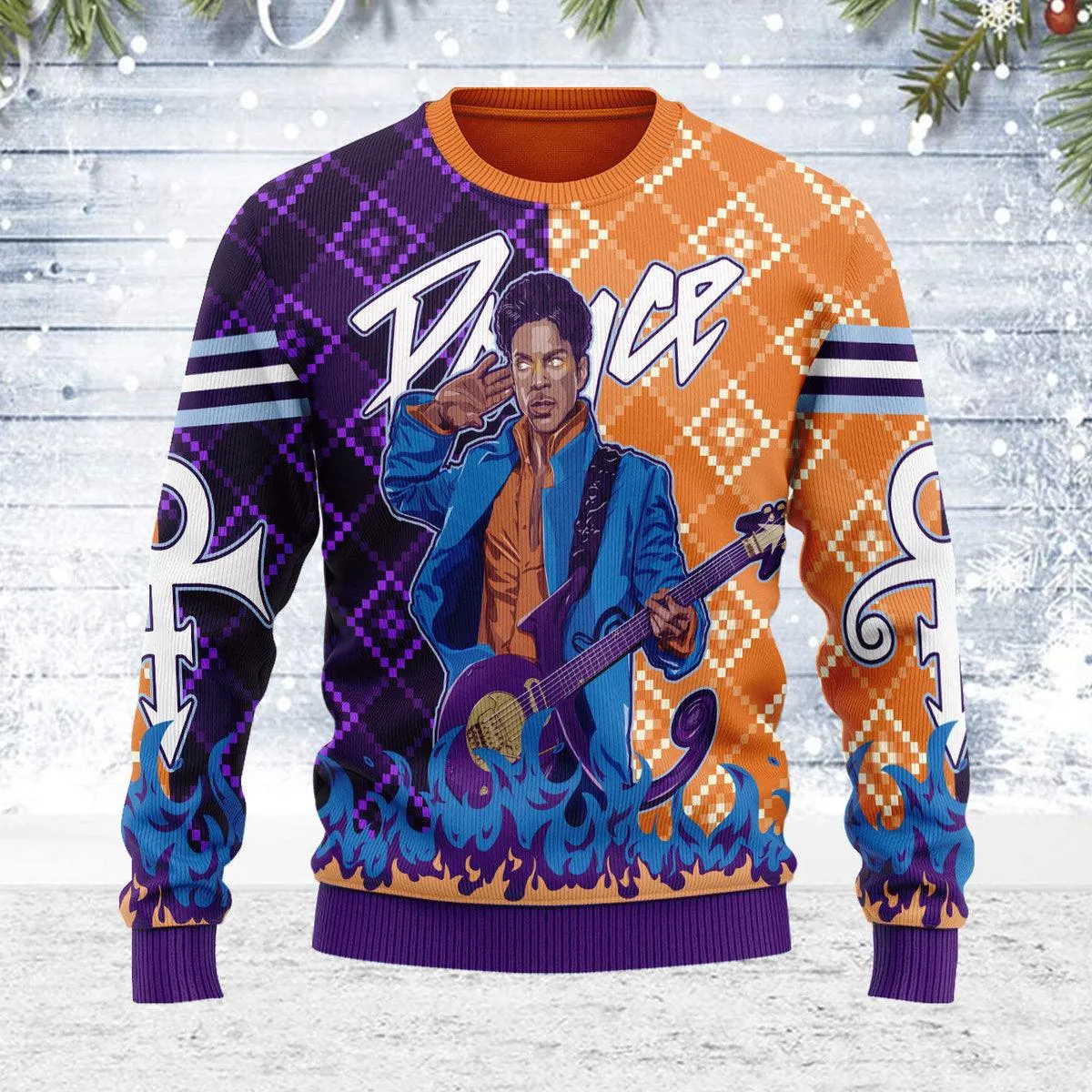 Gearhomie Guitar Artistic Artwork Christmas Ugly Sweater