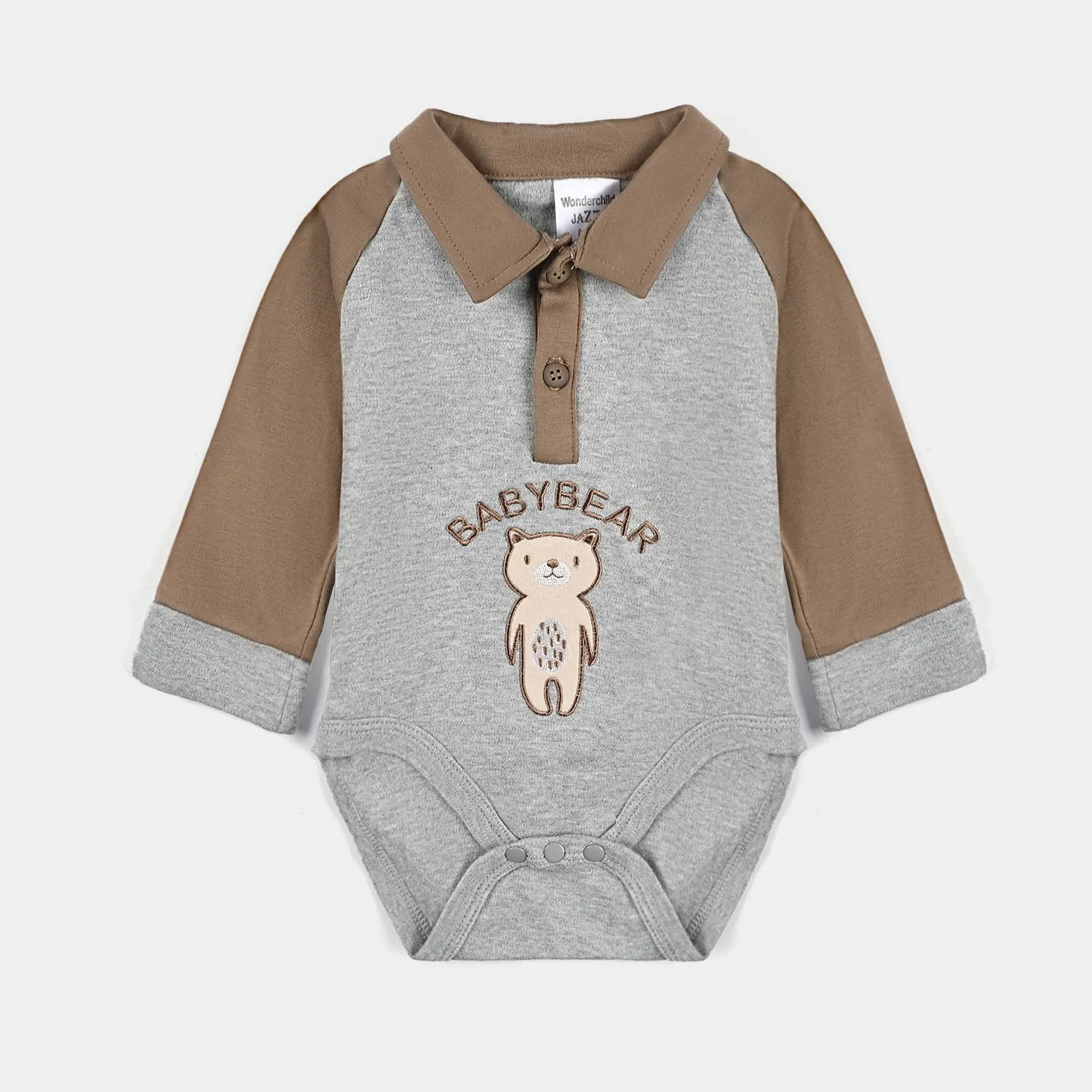 Infant Boys Cotton Interlock Suit 239-011 -GREY/BROWN