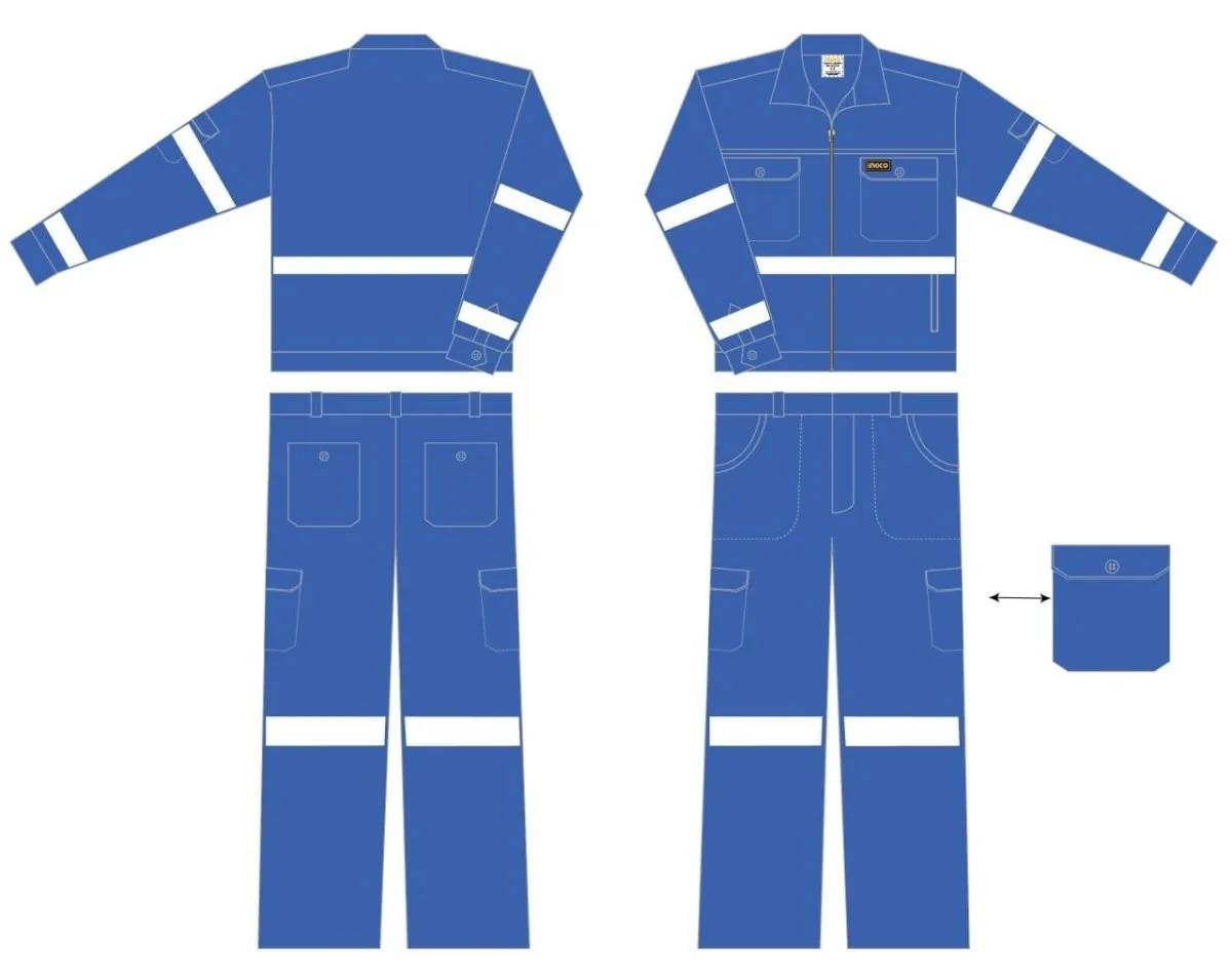 ingco WUS03180 Work Uniform coverall | blue