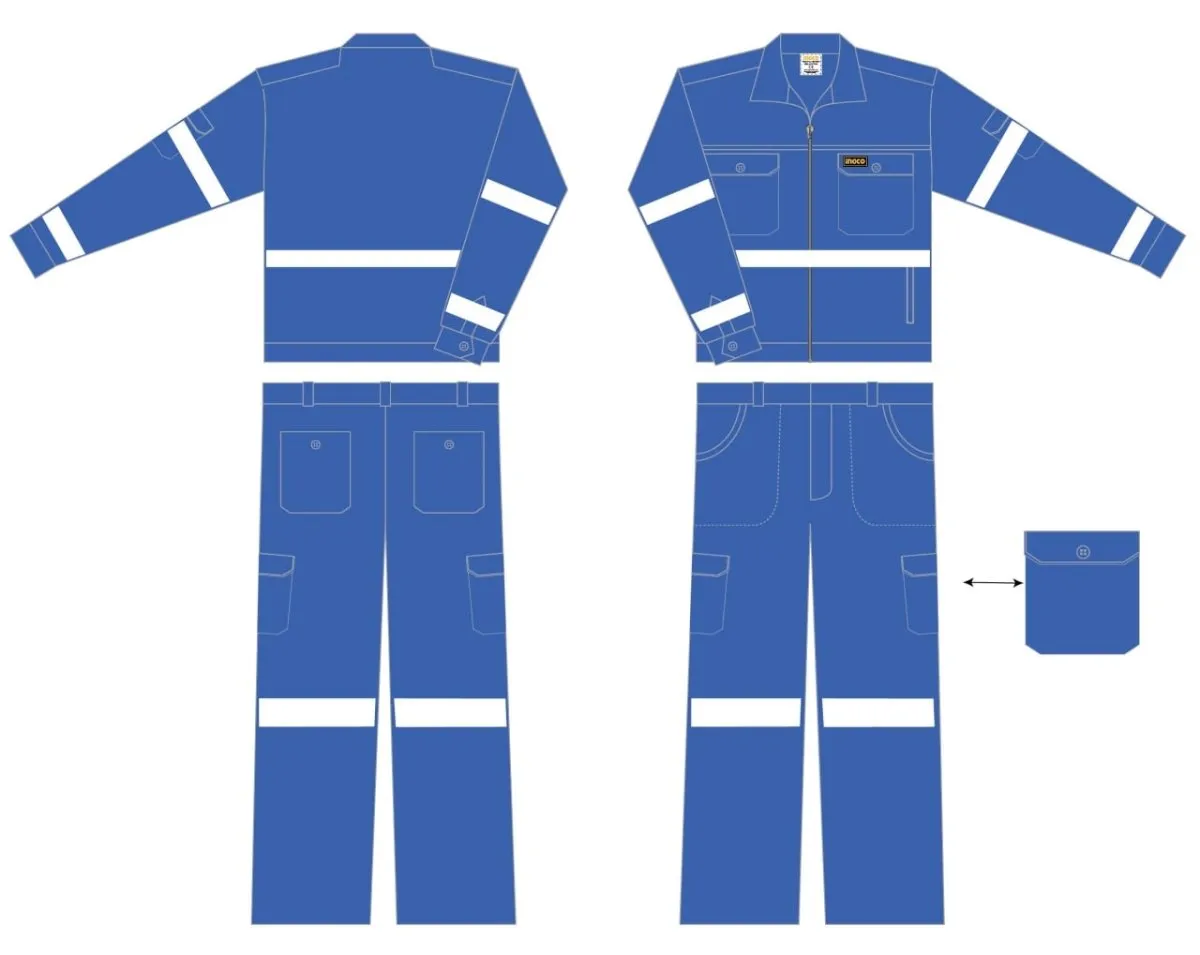 ingco WUS03180 Work Uniform coverall | blue